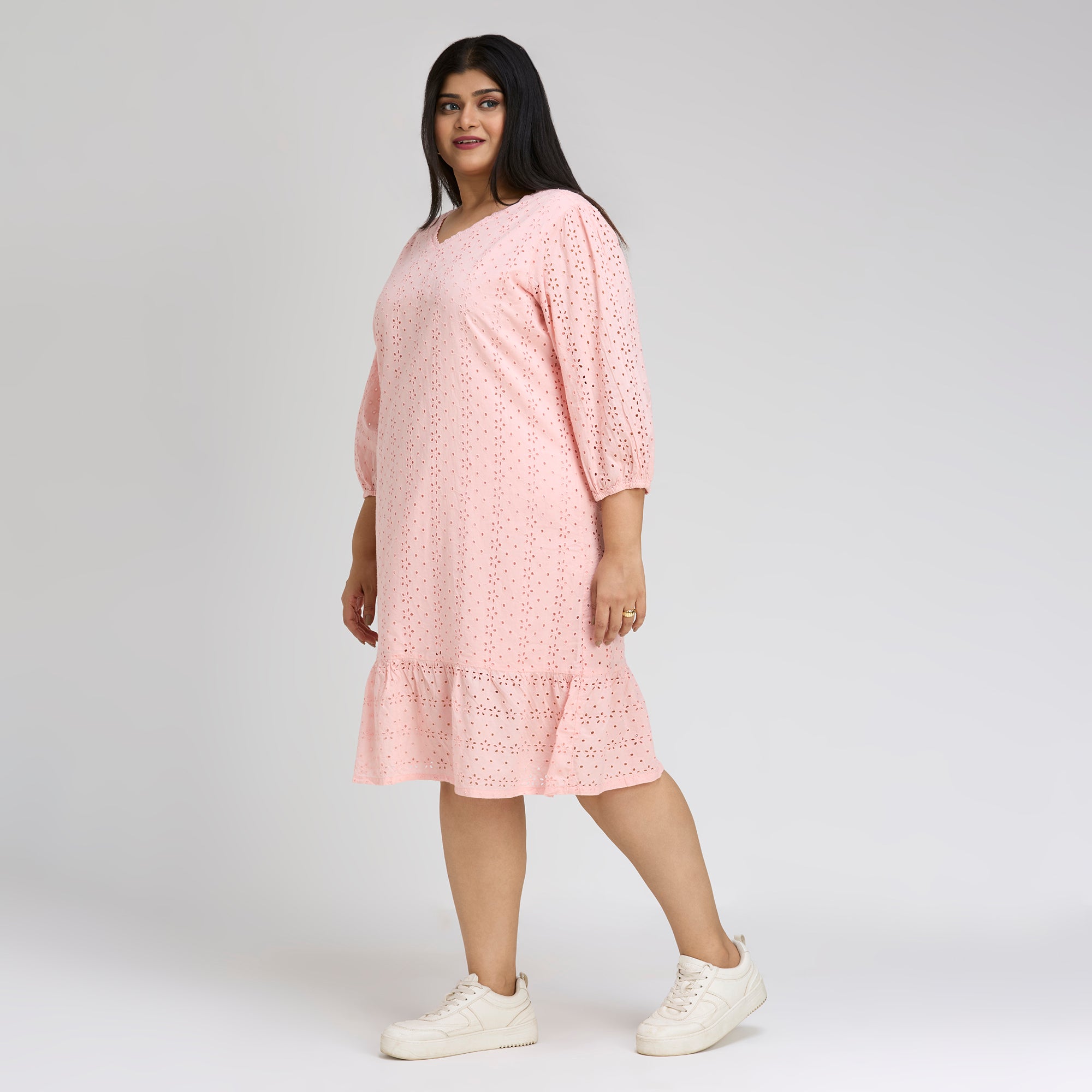 Plus Size Dress | 2XL-8XL | 100% Cotton | Peach