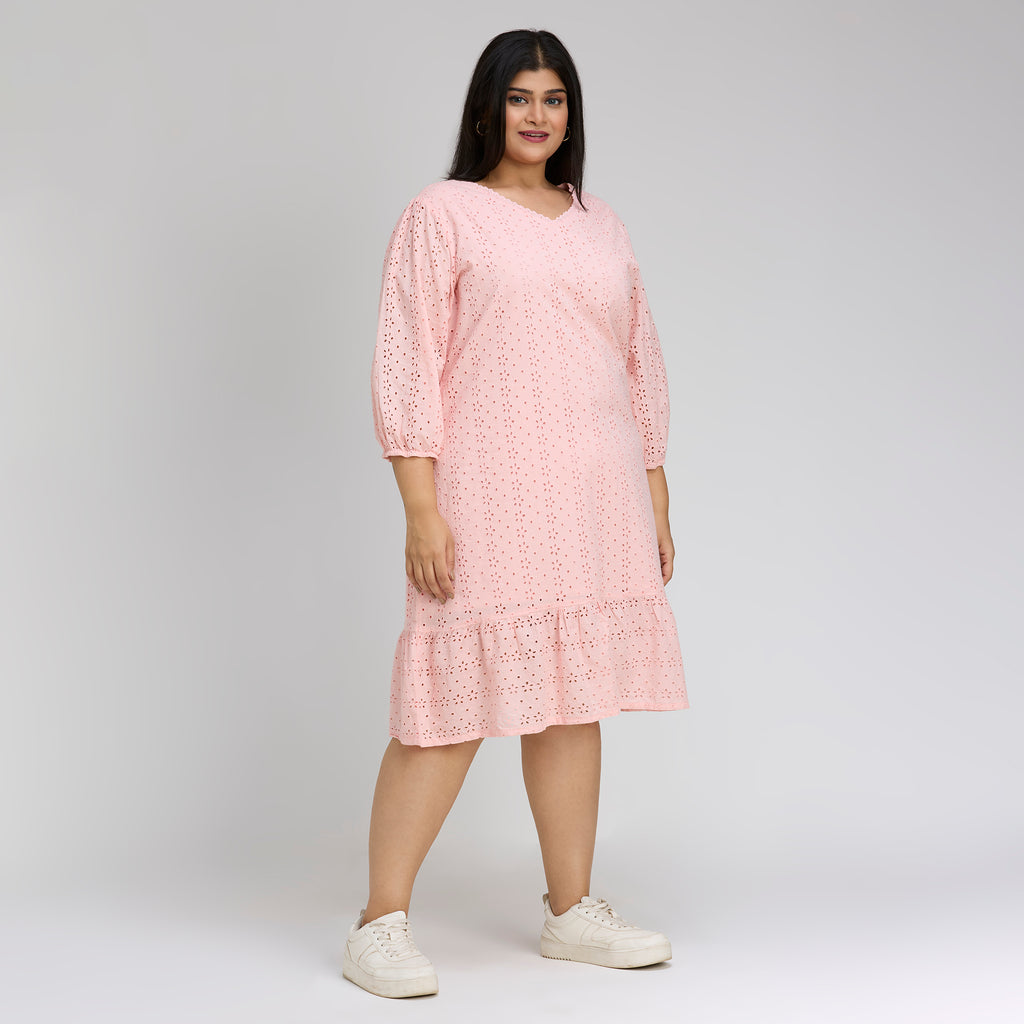 Plus Size Dress | 2XL-8XL | 100% Cotton | Peach