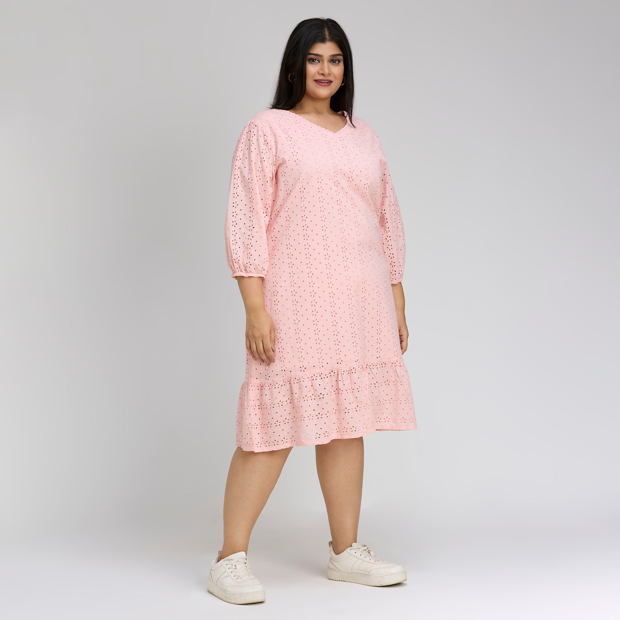 Plus Size Dress | 2XL-8XL | 100% Cotton | Peach