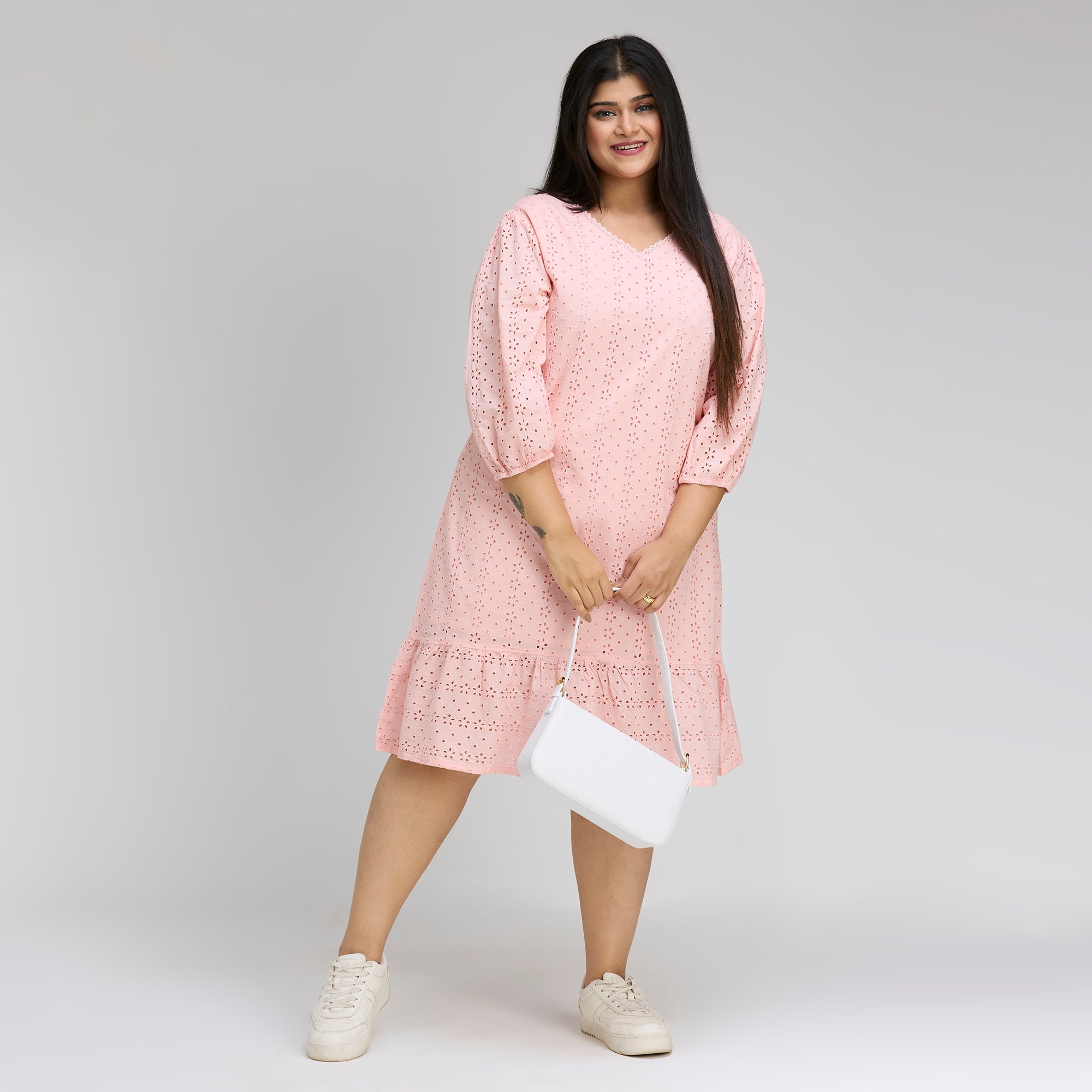 Plus Size Dress | 2XL-8XL | 100% Cotton | Peach