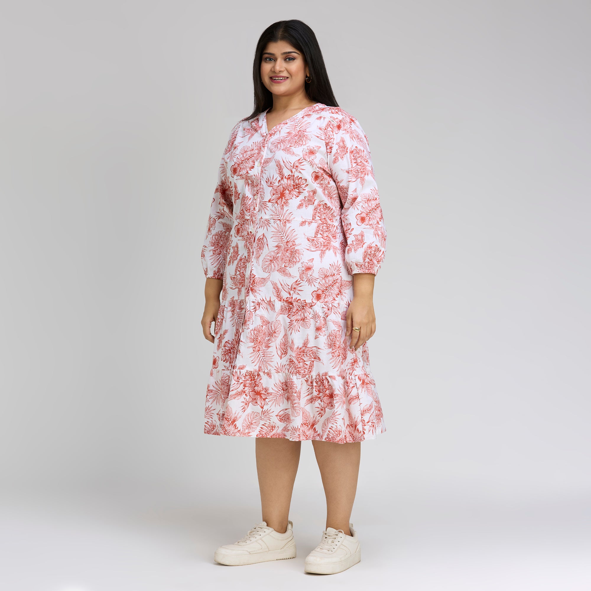 Plus Size Dress | 2XL-8XL | 100% Cotton | Rust