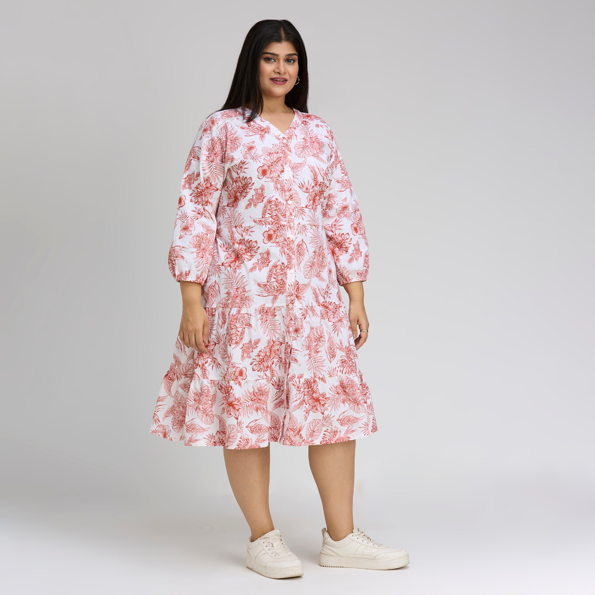 Plus Size Dress | 2XL-8XL | 100% Cotton | Rust