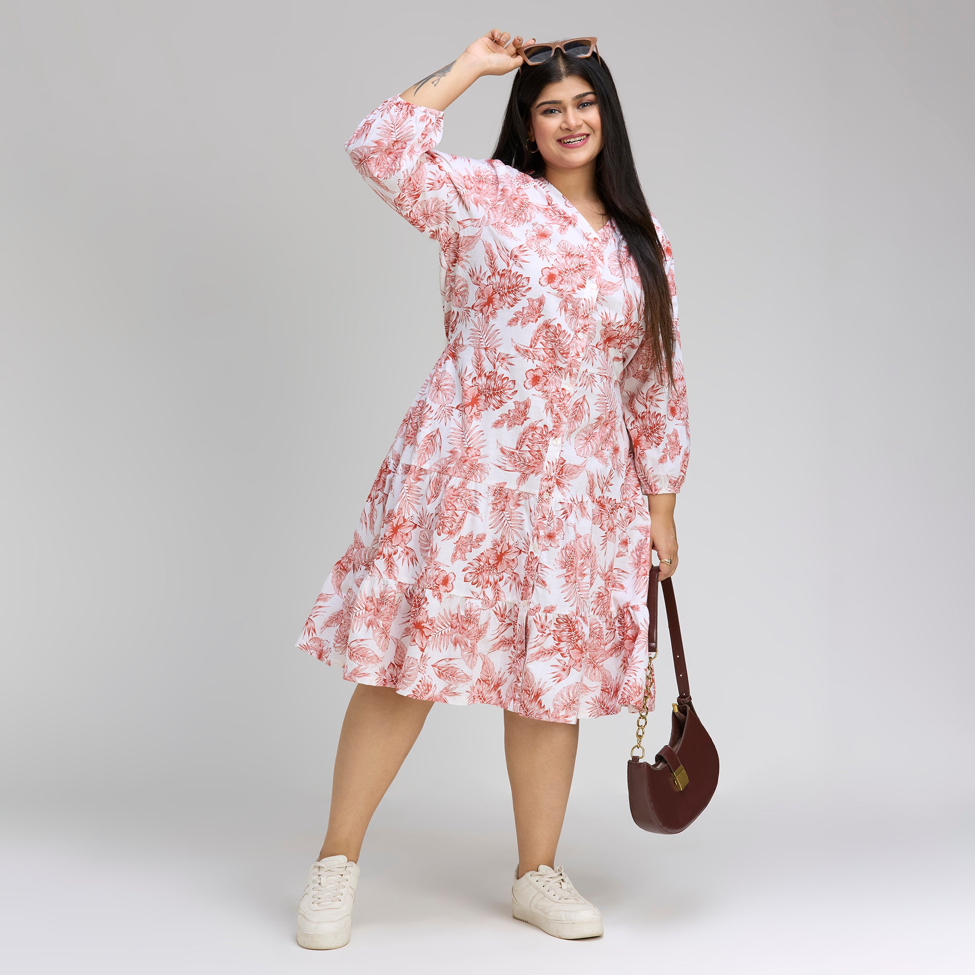 Plus Size Dress | 2XL-8XL | 100% Cotton | Rust