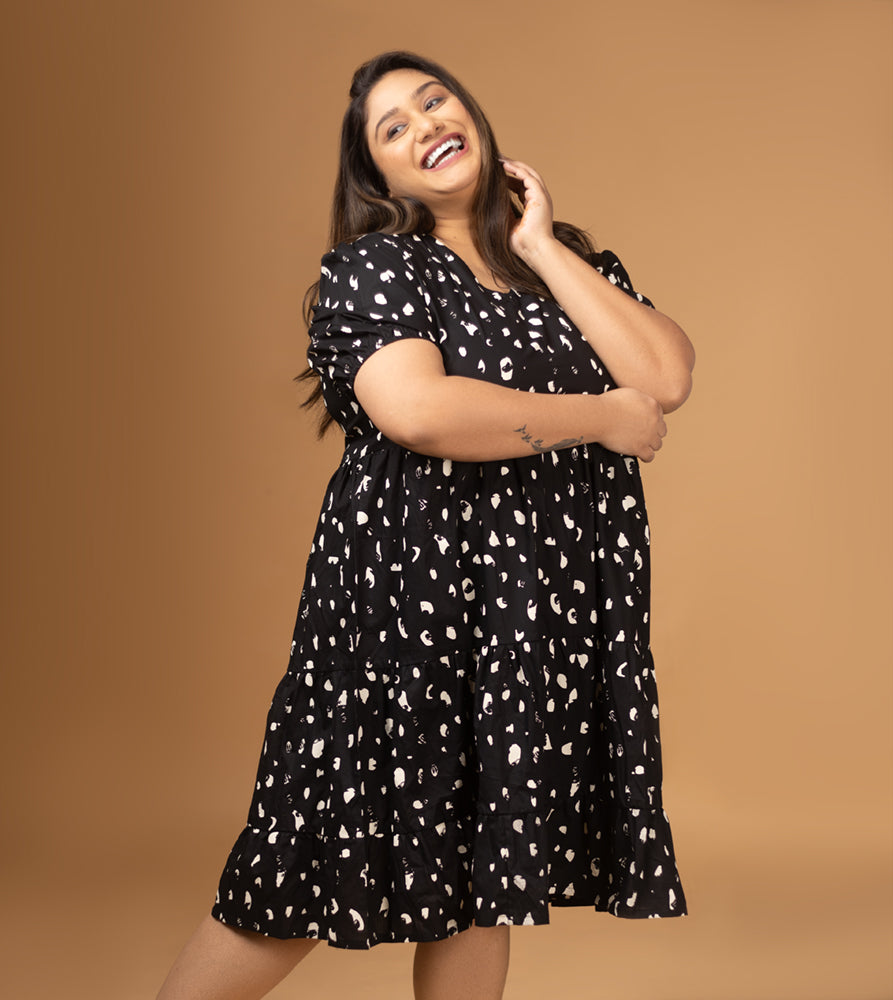 Plus Size Dress | XL - 7XL | 100% Cotton | Black