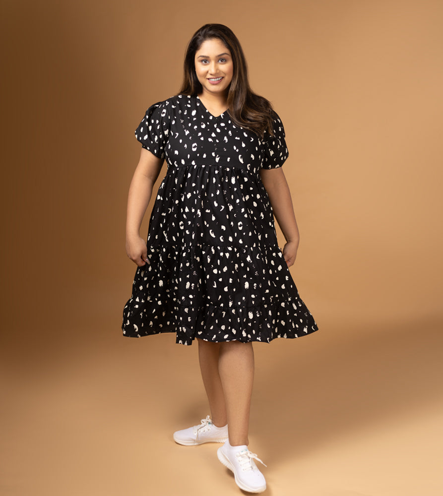 Plus Size Dress | XL - 7XL | 100% Cotton | Black