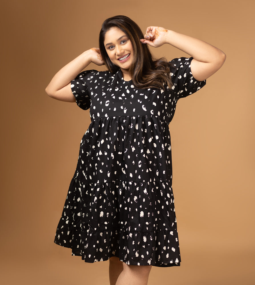 Plus Size Dress | XL - 7XL | 100% Cotton | Black