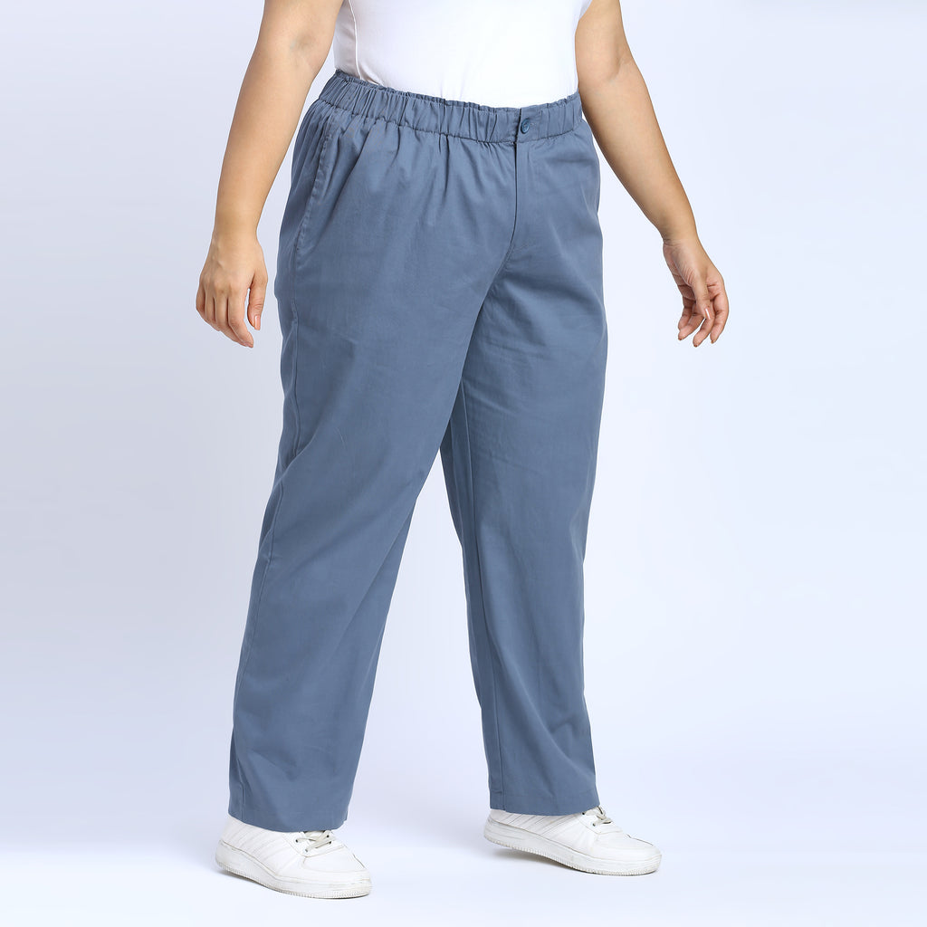 Plus Size Pant | 2XL - 8XL | 100% Cotton | Blue