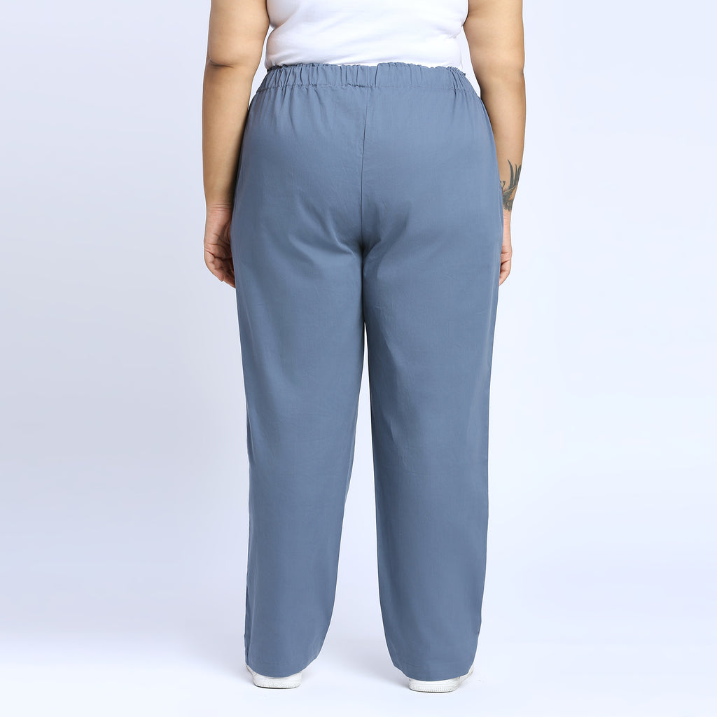Plus Size Pant | 2XL - 8XL | 100% Cotton | Blue