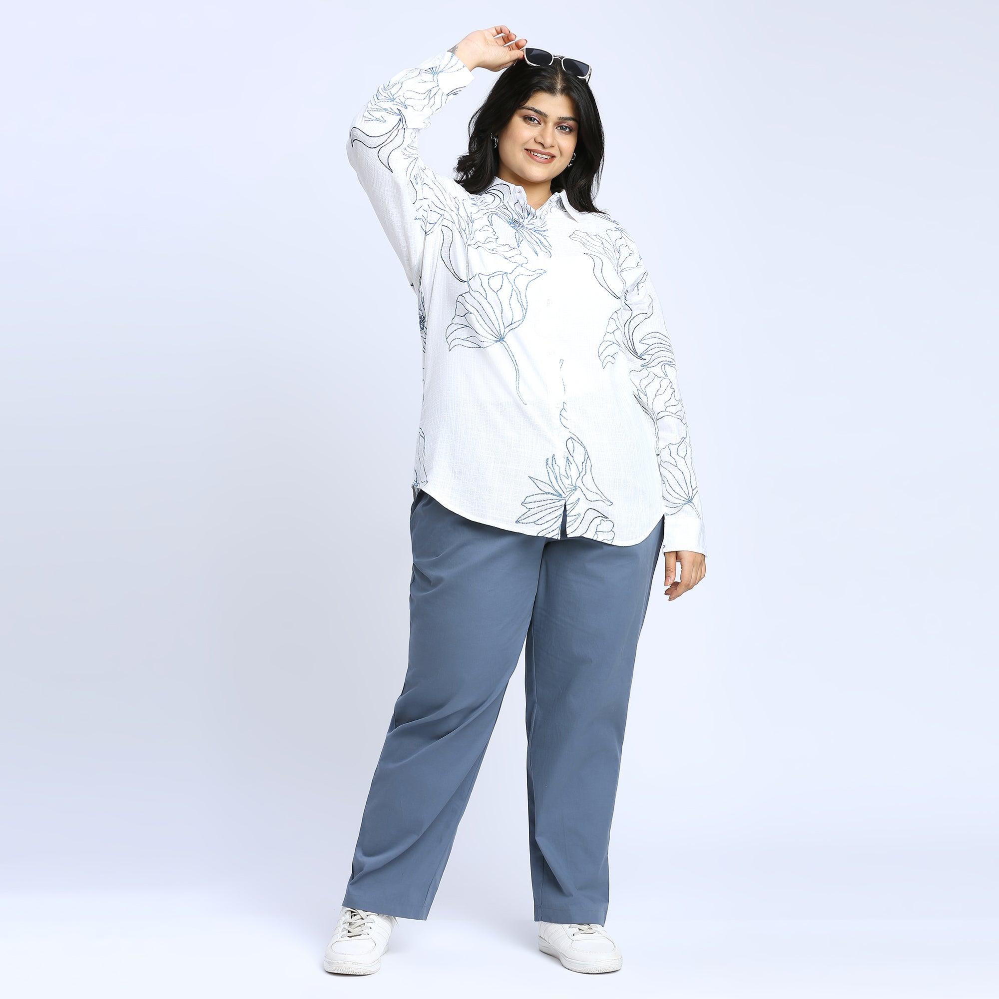 Plus Size Pant | 2XL - 8XL | 100% Cotton | Blue