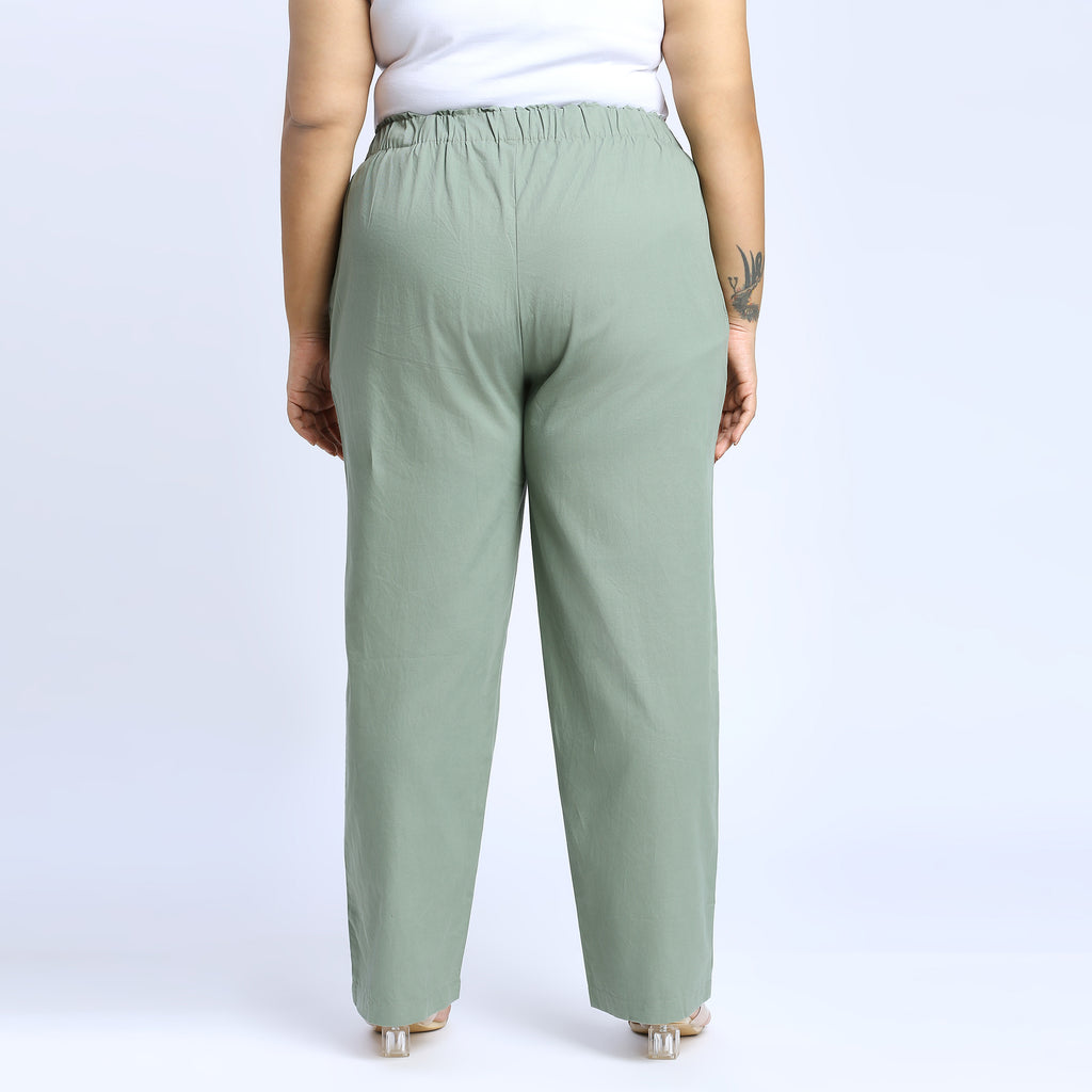 Plus Size Pant | 2XL - 8XL | 100% Cotton | Sage Green