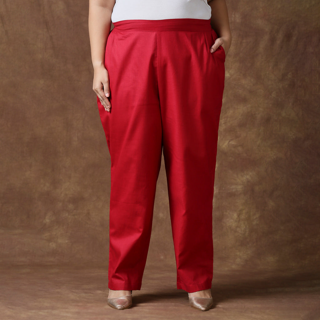 Plus Size Pant | 2XL - 8XL | 100% Cotton | Maroon