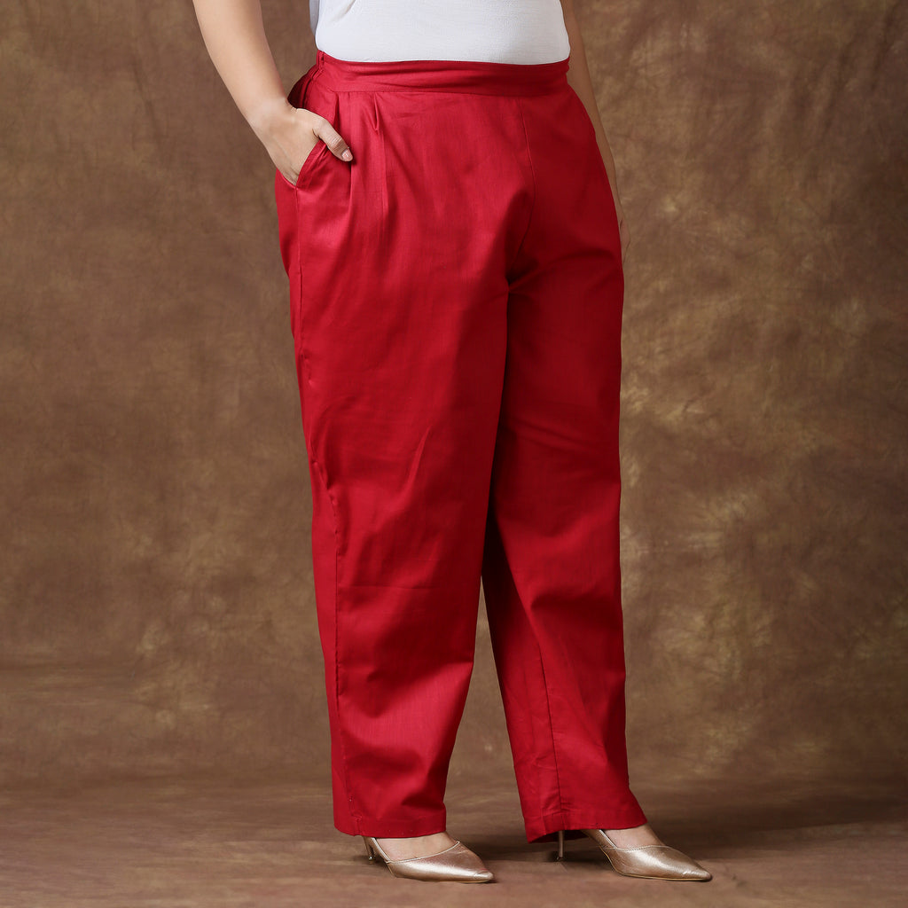 Plus Size Pant | 2XL - 8XL | 100% Cotton | Maroon
