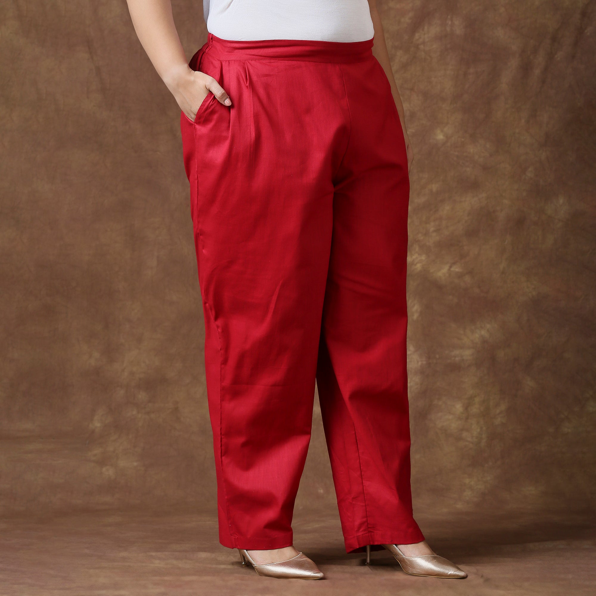 Plus Size Pant | 2XL - 8XL | 100% Cotton | Maroon
