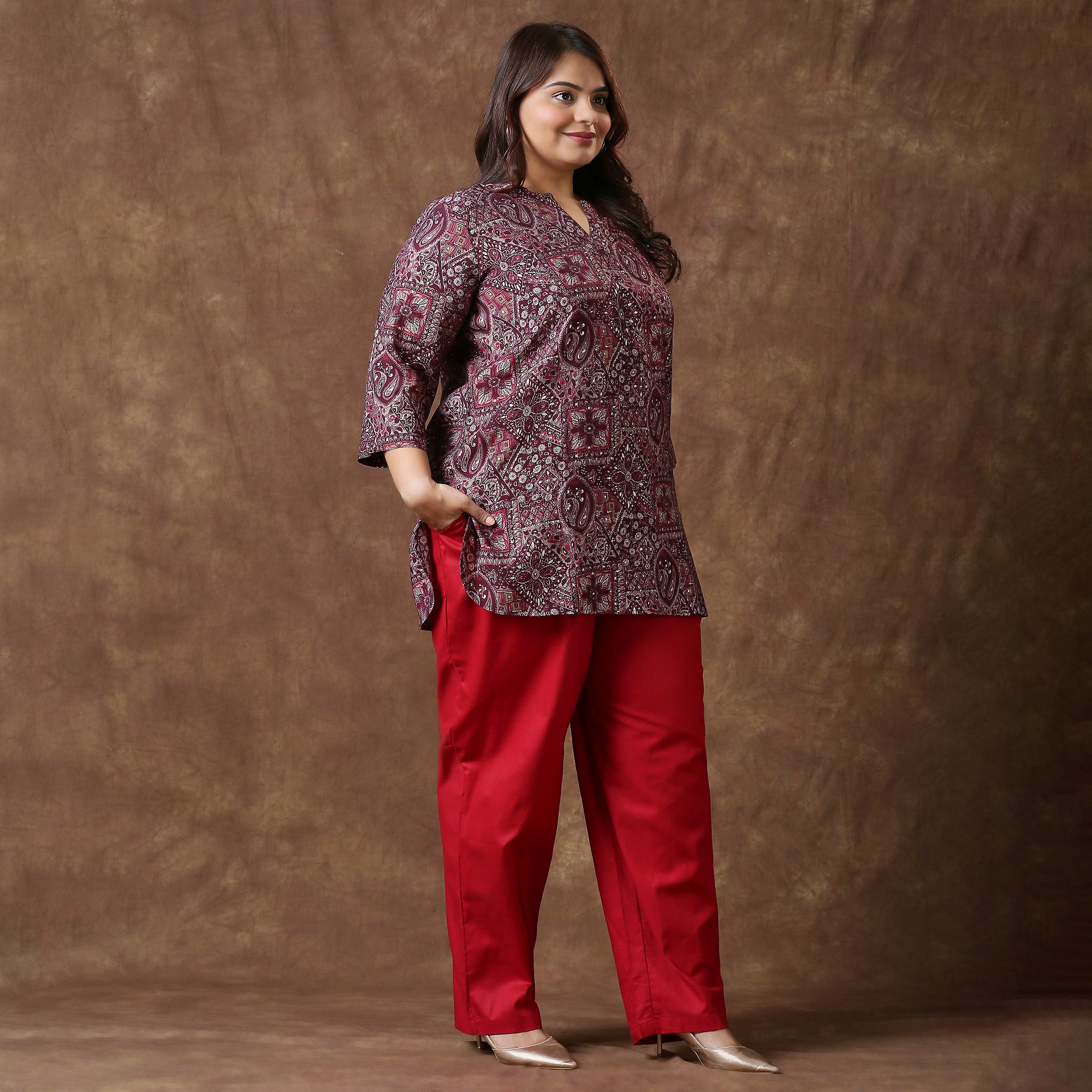 Plus Size Pant | 2XL - 8XL | 100% Cotton | Maroon