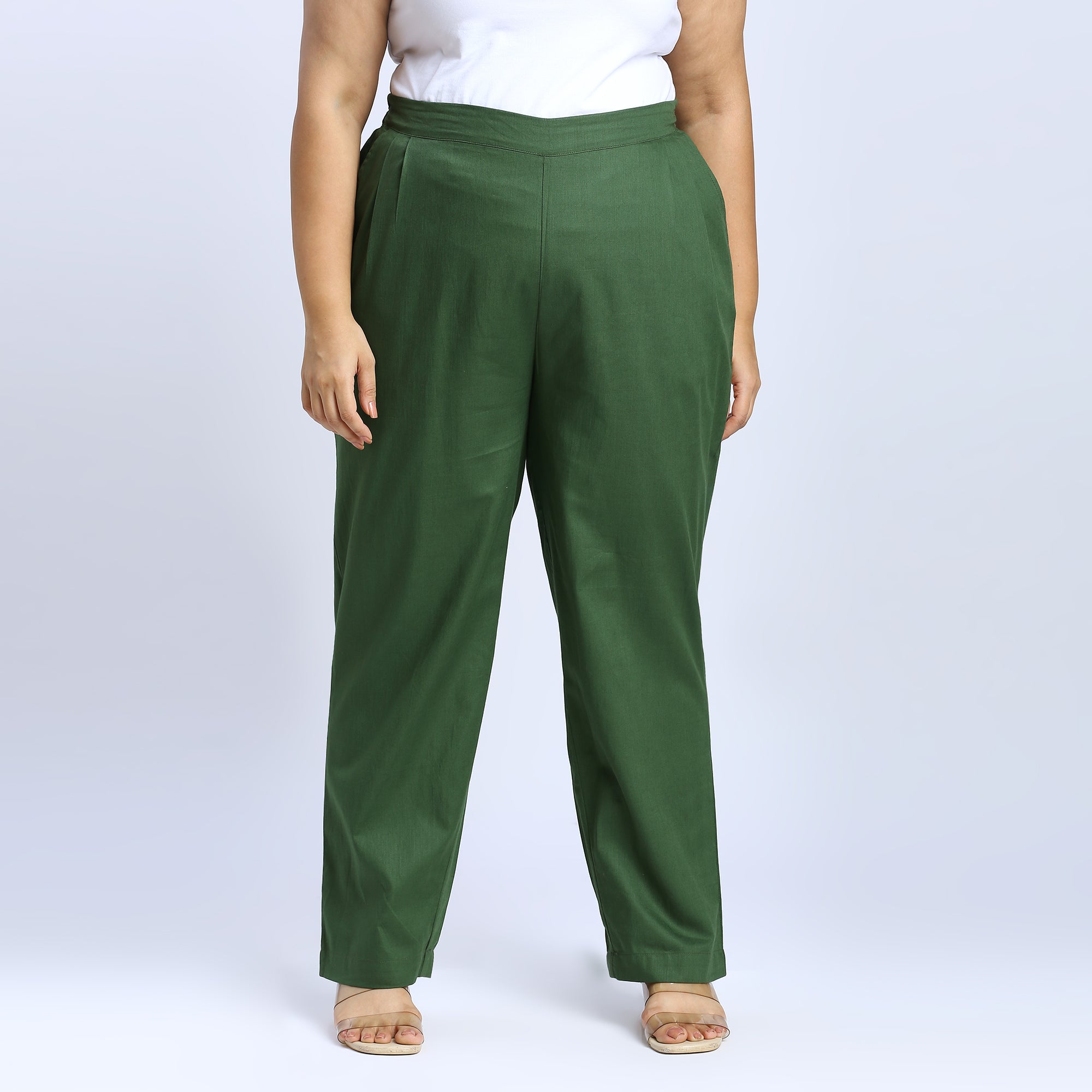 Plus Size Pant | 2XL - 8XL | 100% Cotton | Dark Green