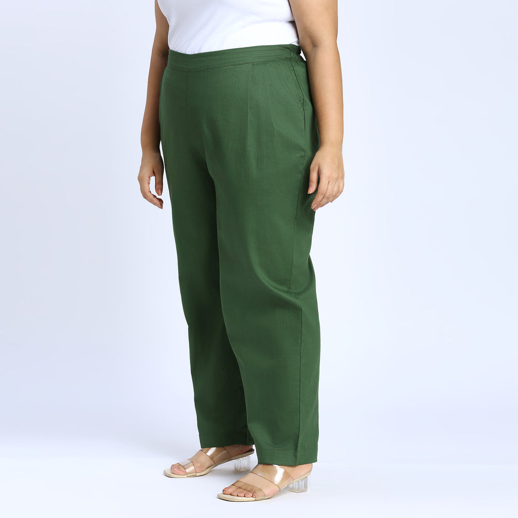 Plus Size Pant | 2XL - 8XL | 100% Cotton | Dark Green