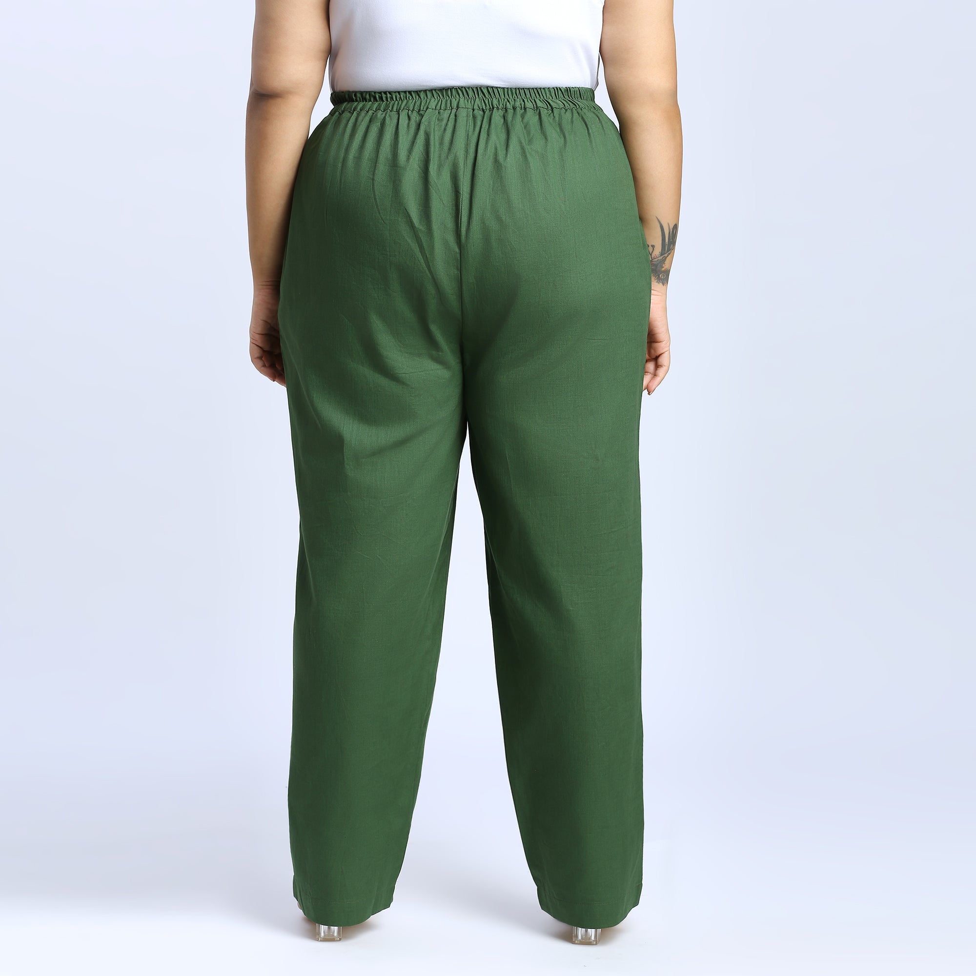 Plus Size Pant | 2XL - 8XL | 100% Cotton | Dark Green