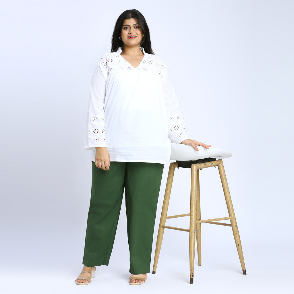 Plus Size Pant | 2XL - 8XL | 100% Cotton | Dark Green