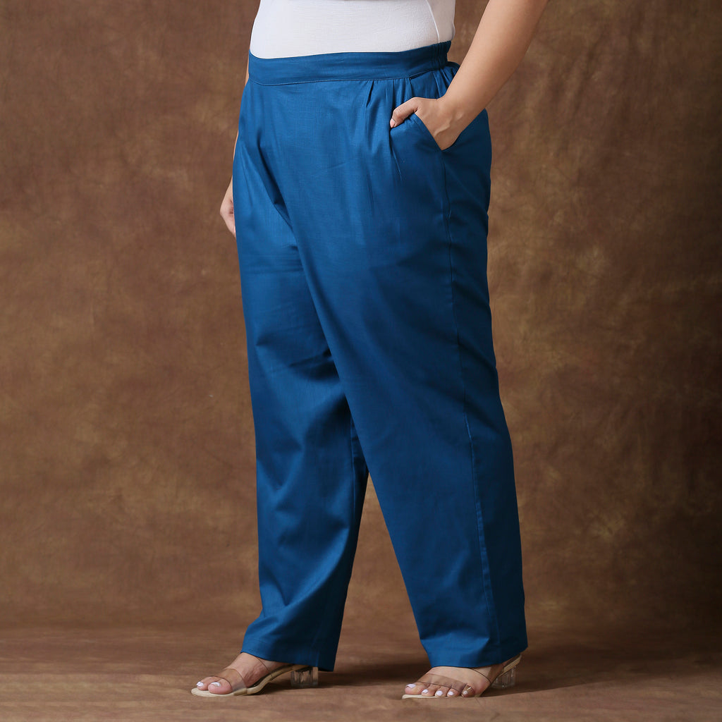 Plus Size Pant | 2XL - 8XL | 100% Cotton | Indigo Blue