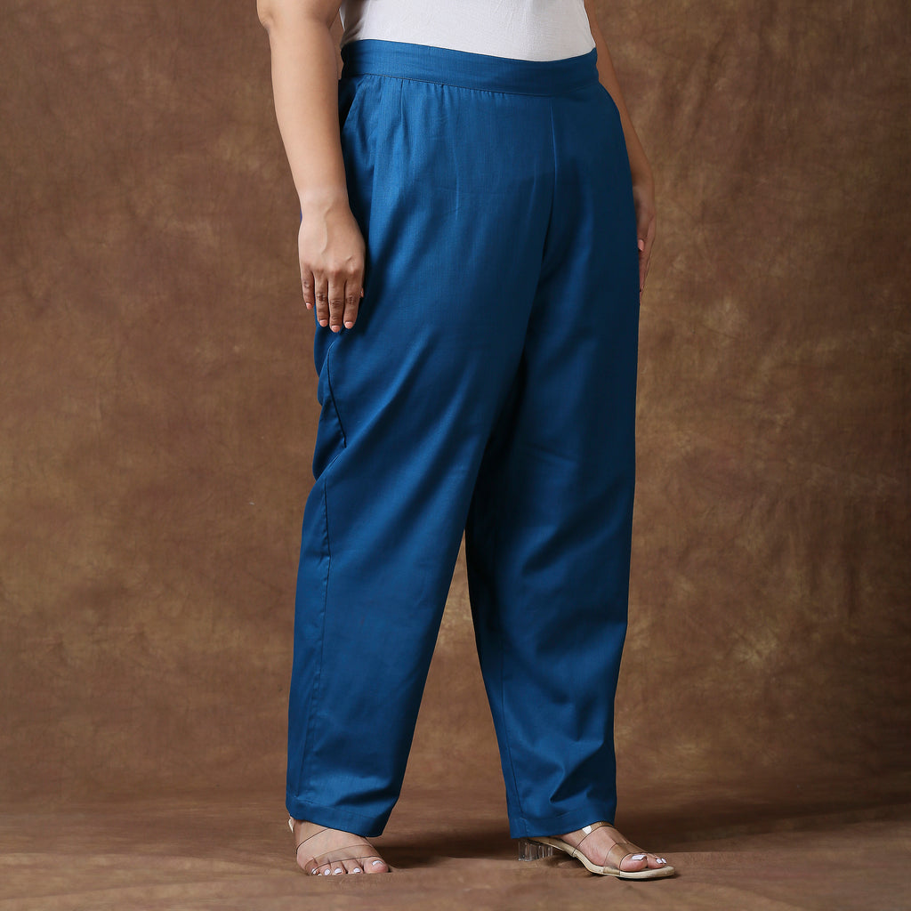 Plus Size Pant | 2XL - 8XL | 100% Cotton | Indigo Blue