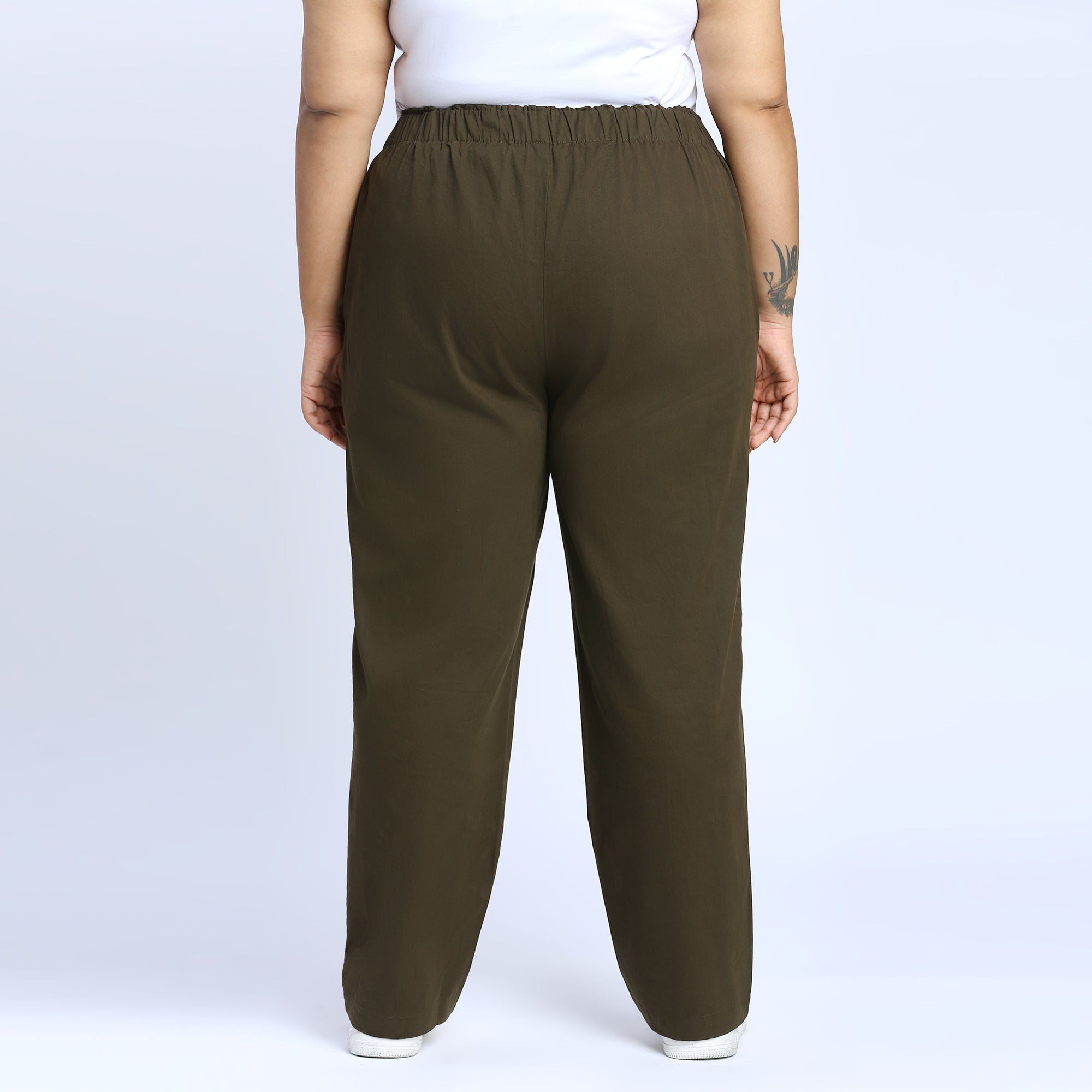 Plus Size Pant | 2XL - 8XL | 100% Cotton | Olive Green
