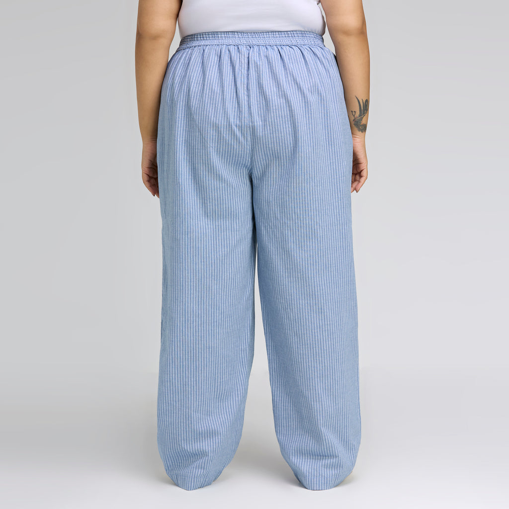 Plus Size Fashion Pant | 2XL - 8XL | 100% Cotton | Blue