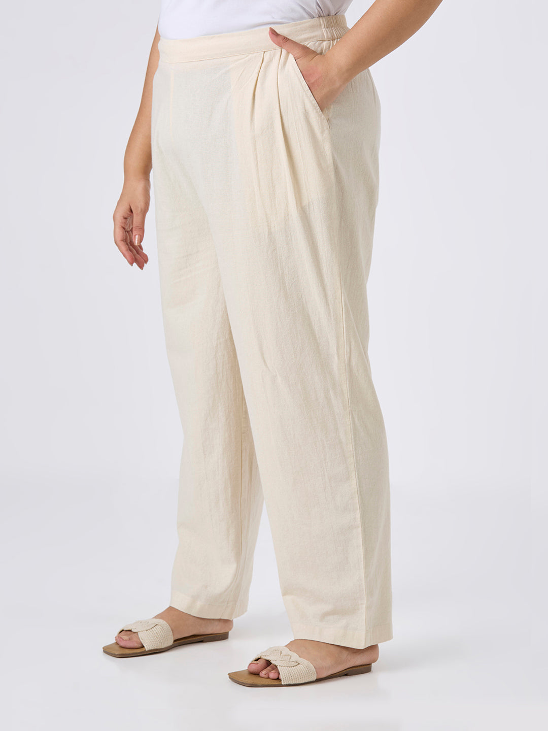 Plus Size Pant | 2XL - 8XL | 100% Cotton | Natural