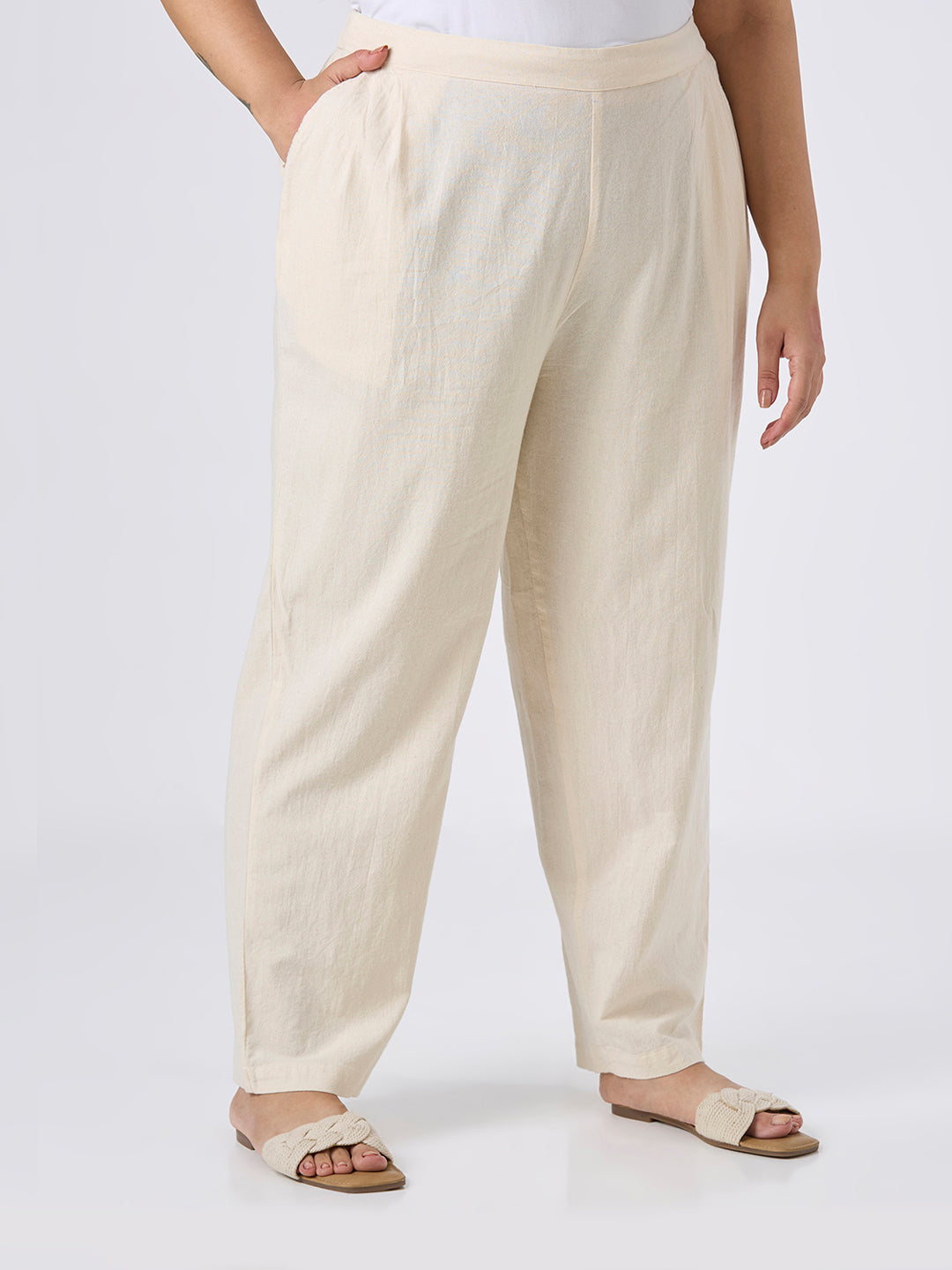 Plus Size Pant | 2XL - 8XL | 100% Cotton | Natural