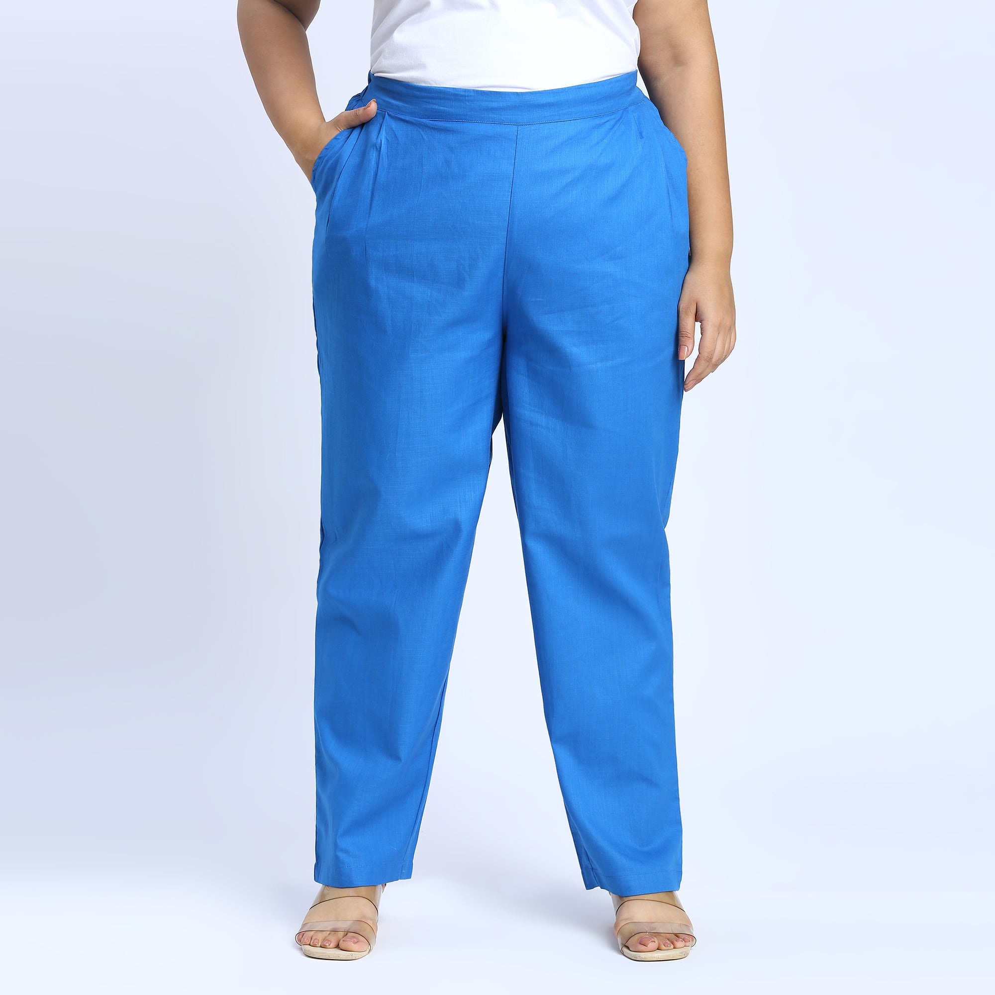 Plus Size Pant | 2XL - 8XL | 100% Cotton | Blue