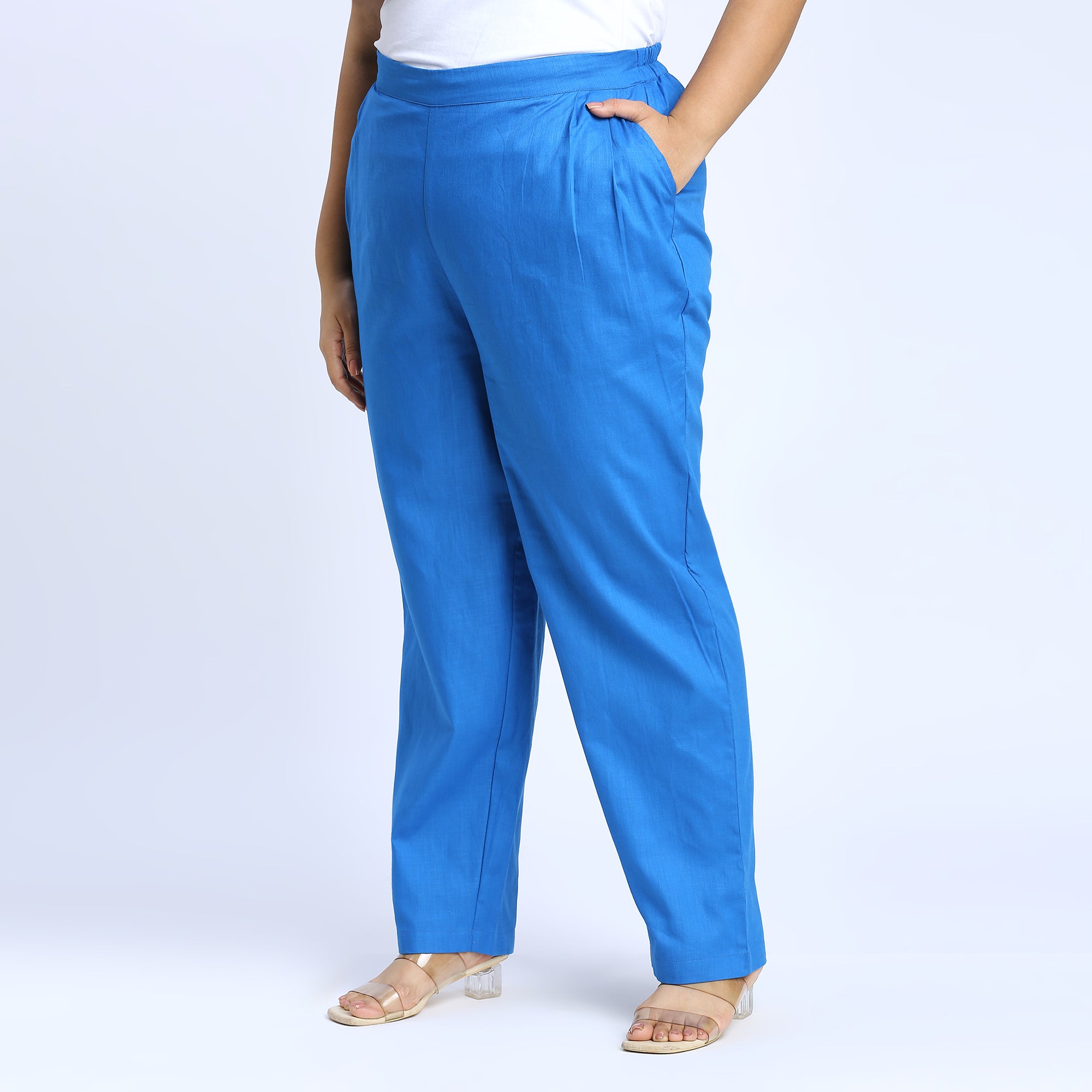 Plus Size Pant | 2XL - 8XL | 100% Cotton | Blue
