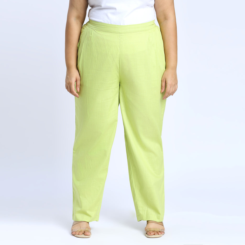 Plus Size Pant | 2XL - 8XL | 100% Cotton | Light Green