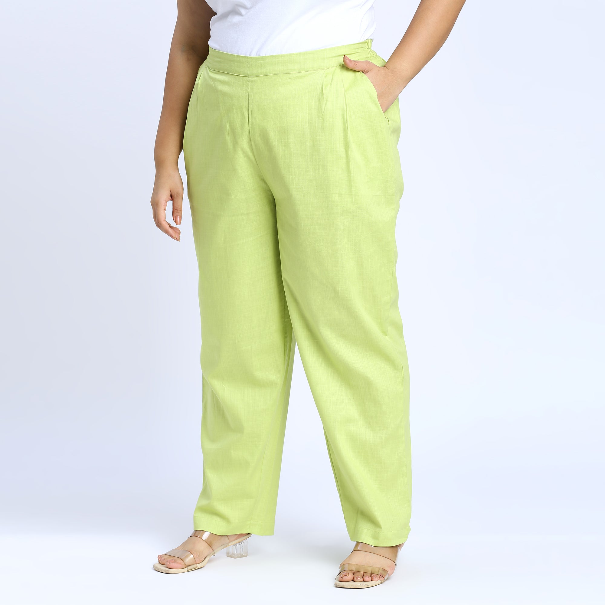 Plus Size Pant | 2XL - 8XL | 100% Cotton | Light Green