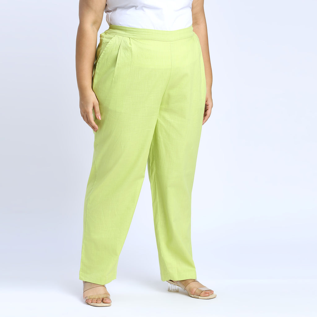 Plus Size Pant | 2XL - 8XL | 100% Cotton | Light Green