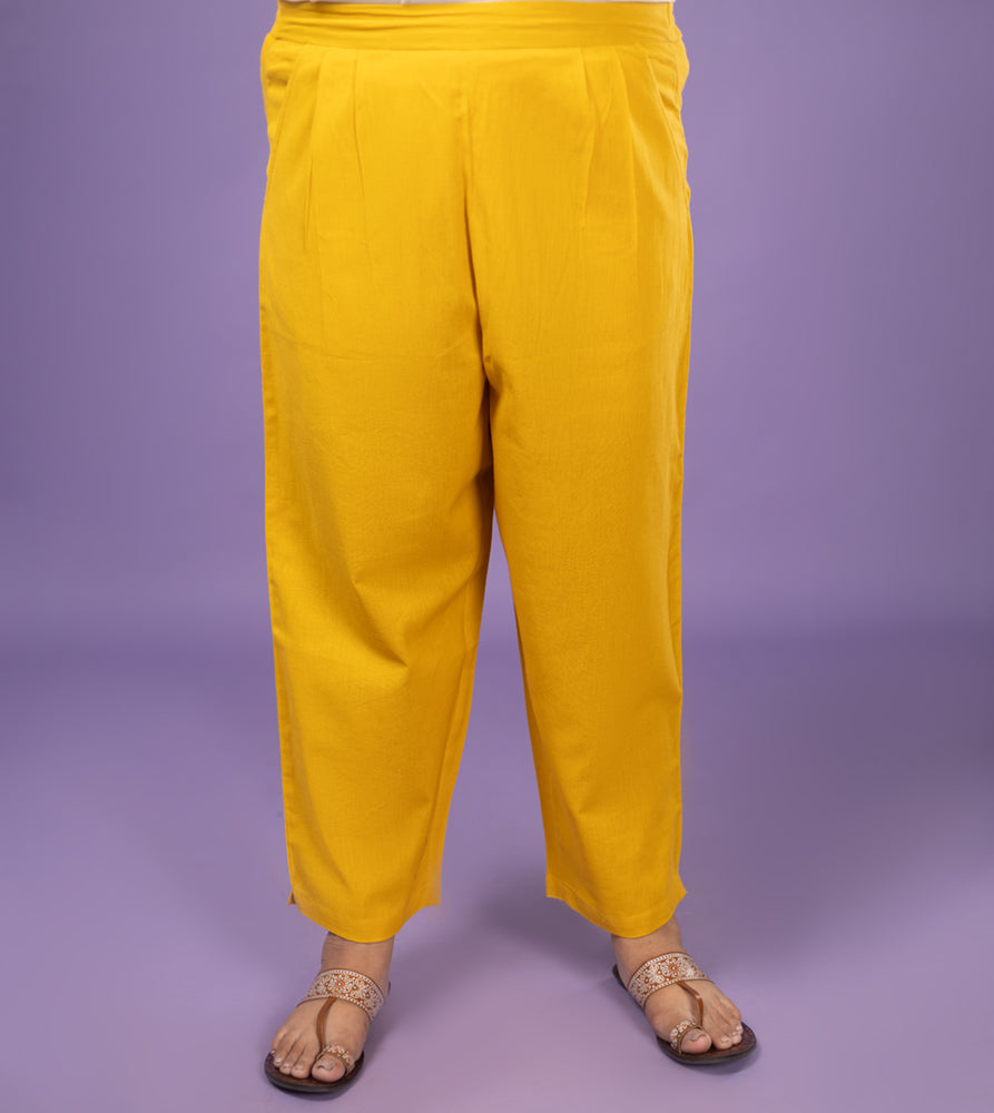 Plus Size  Pant | 2XL - 8XL | 100% Cotton | Mustard Yellow