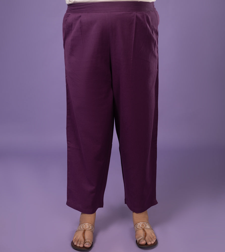 Plus Size Pant | 2XL - 8XL | 100% Cotton | Wine