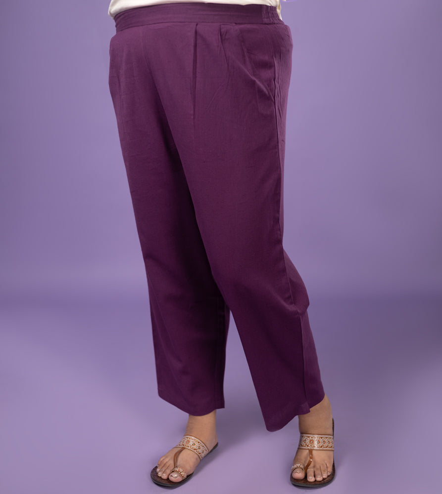 Plus Size Pant | 2XL - 8XL | 100% Cotton | Wine