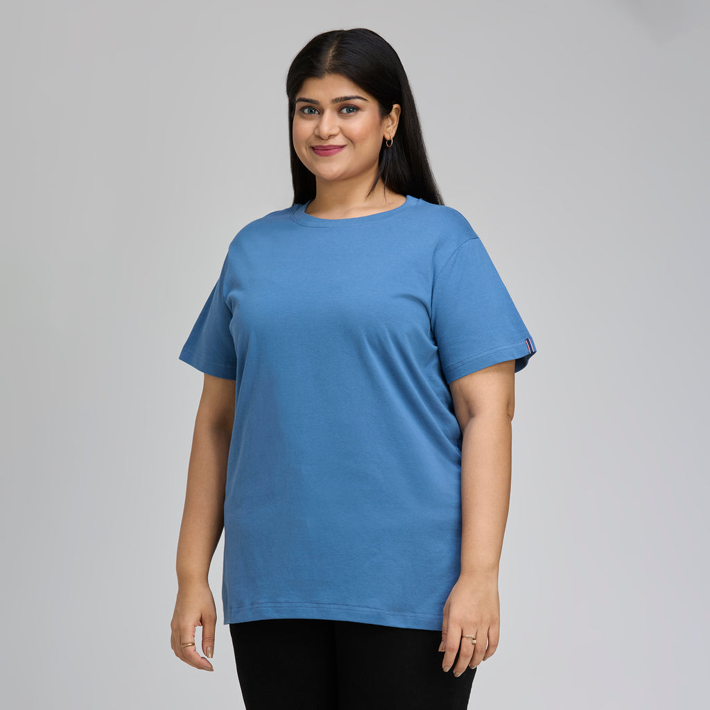 Plus Size Core T-shirt | 2XL-8XL | 100% Cotton | Air Force Blue