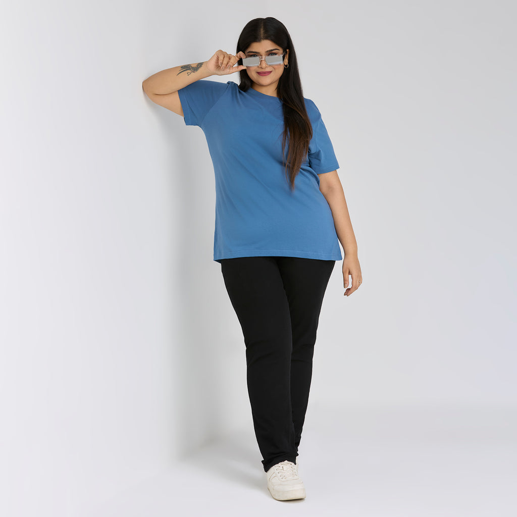 Plus Size Core T-shirt | 2XL-8XL | 100% Cotton | Air Force Blue