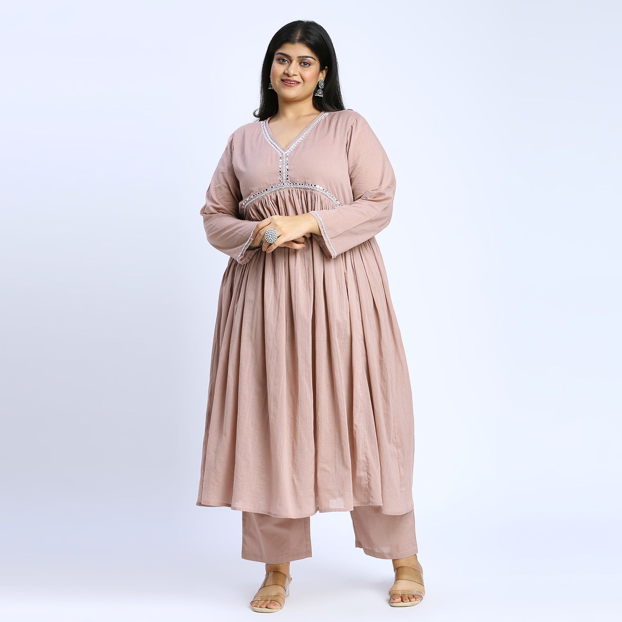 Plus Size Skd | 2XL - 8XL | 100% Cotton | Dusty Rose
