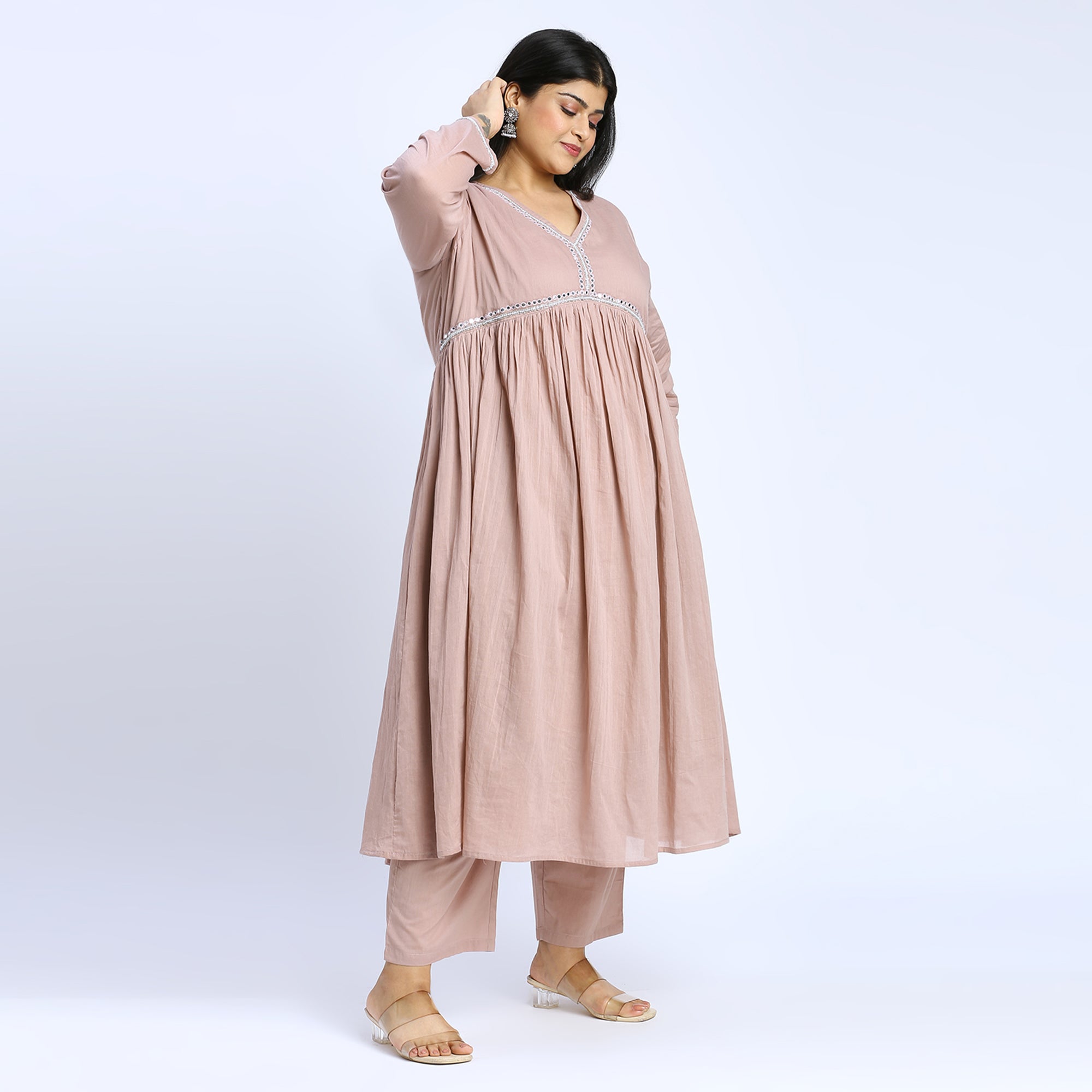 Plus Size Skd | 2XL - 8XL | 100% Cotton | Dusty Rose