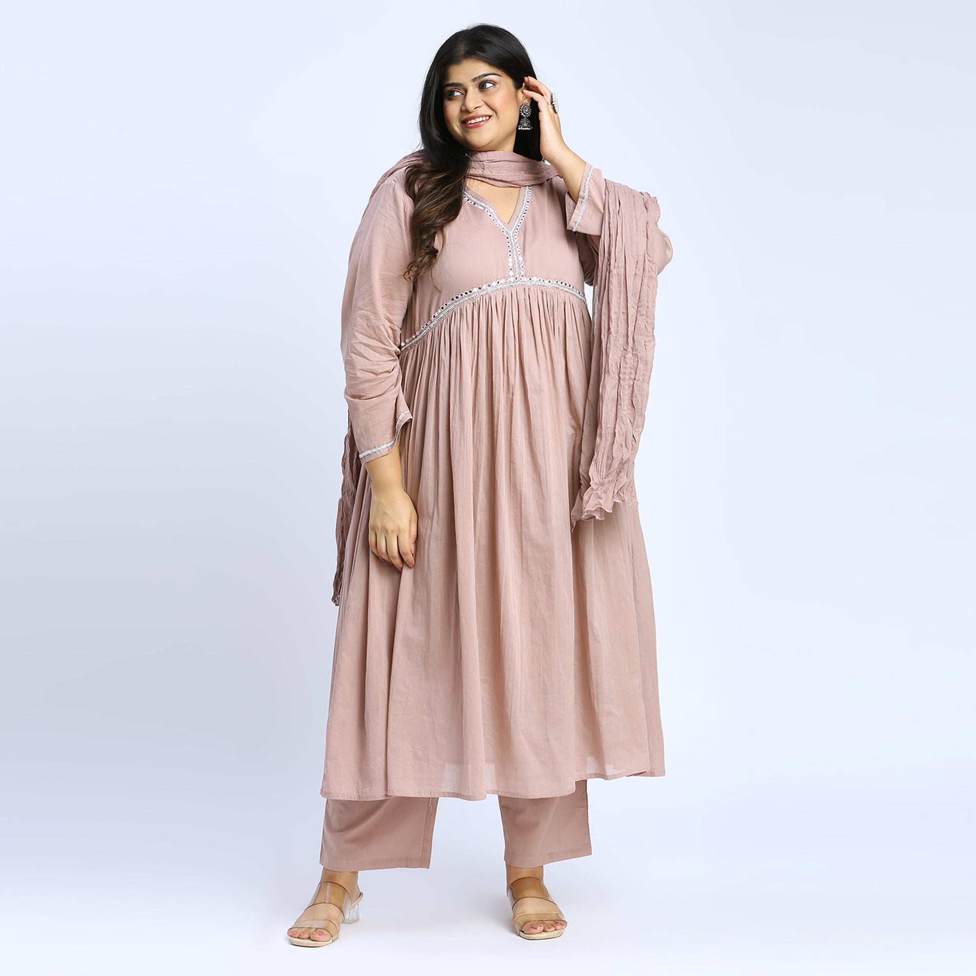 Plus Size Skd | 2XL - 8XL | 100% Cotton | Dusty Rose