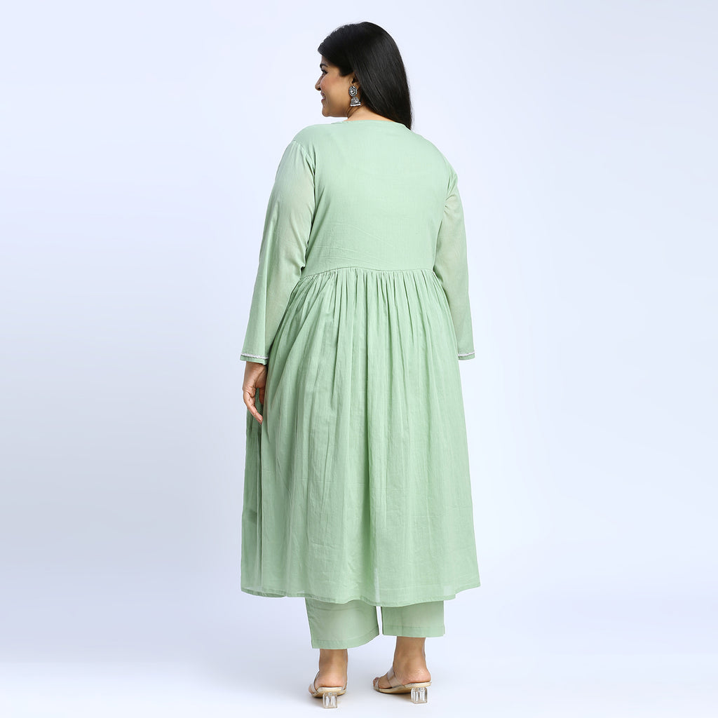 Plus Size Skd | 2XL - 8XL | 100% Cotton | Mint Green
