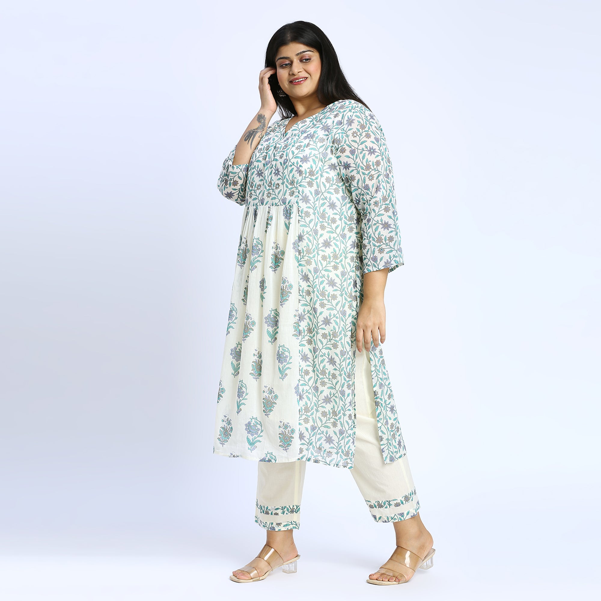 Plus Size Skd | 2XL - 8XL | 100% Cotton | Off White