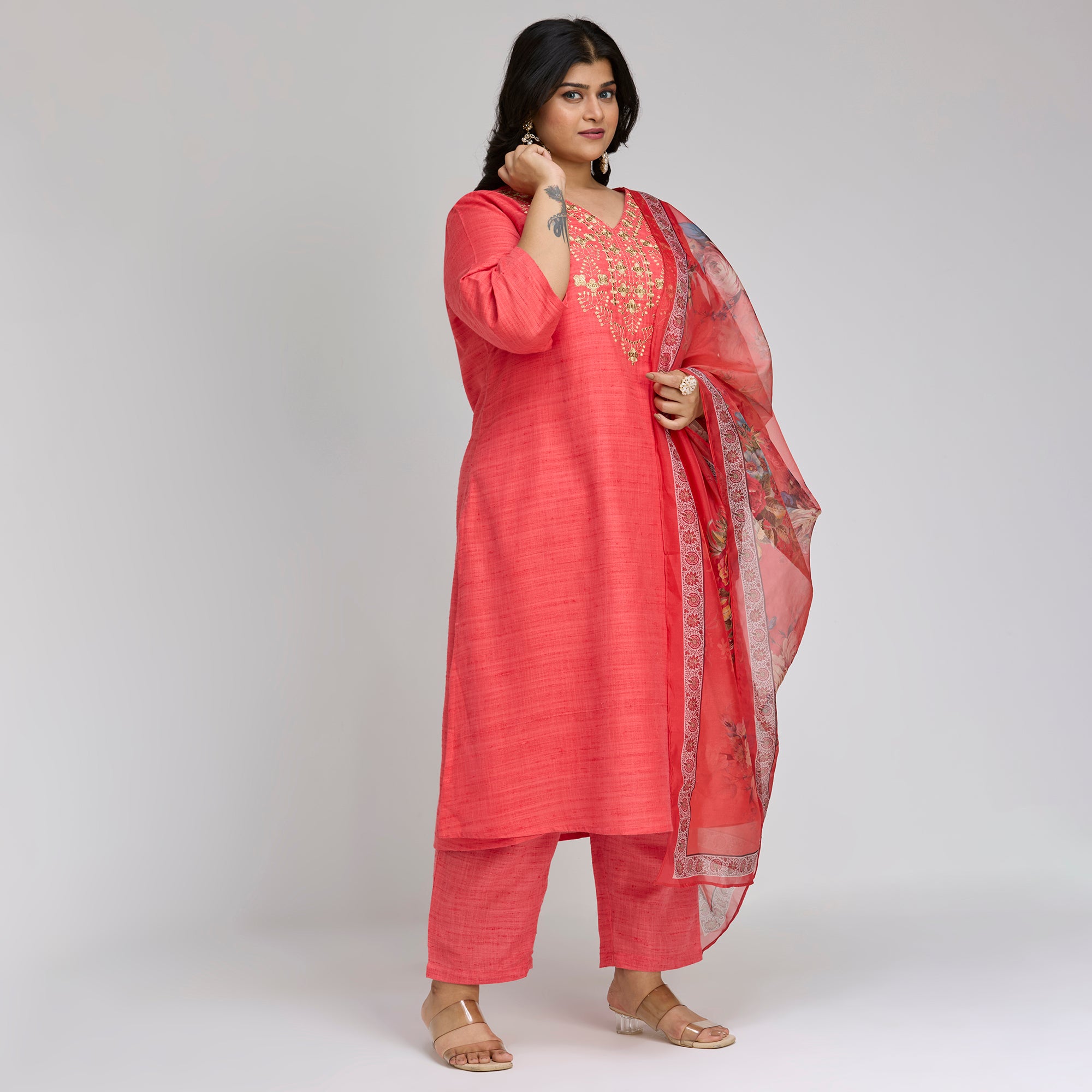 Plus Size Skd | 2XL-8XL | 100% Cotton | Pink