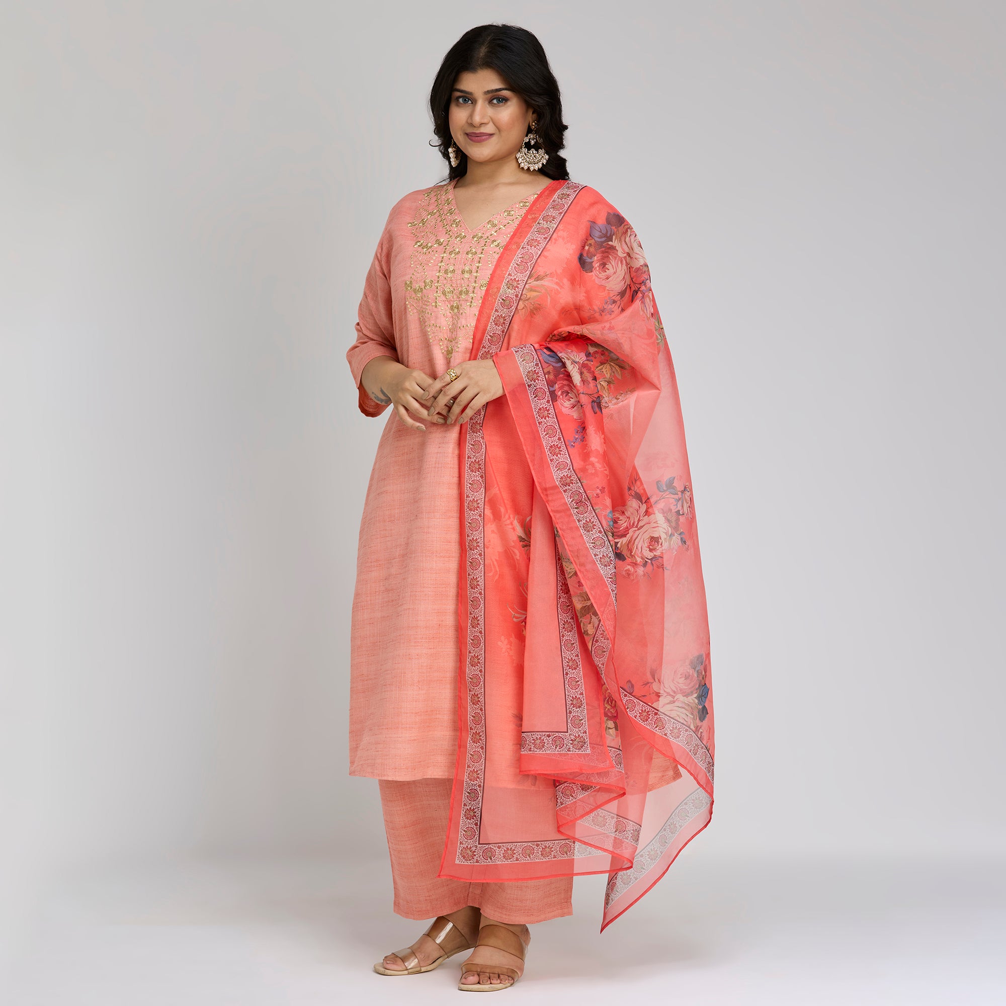 Plus Size Skd | 2XL-8XL | 100% Cotton | Coral