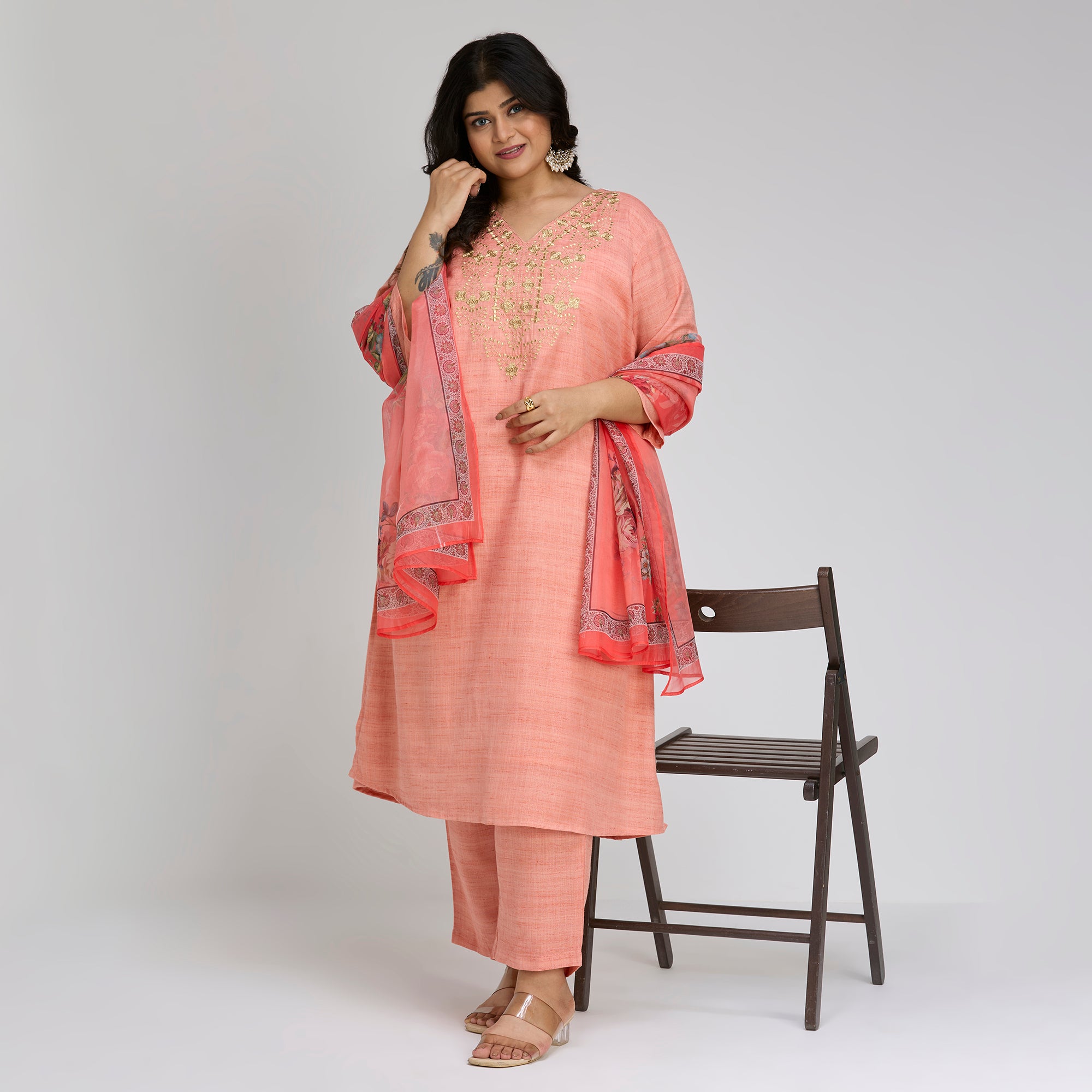 Plus Size Skd | 2XL-8XL | 100% Cotton | Coral
