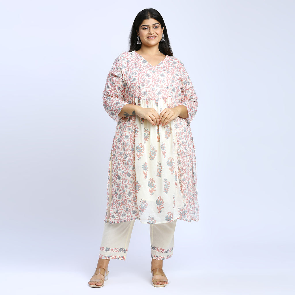 Plus Size Skd | 2XL - 8XL | 100% Cotton | Off White