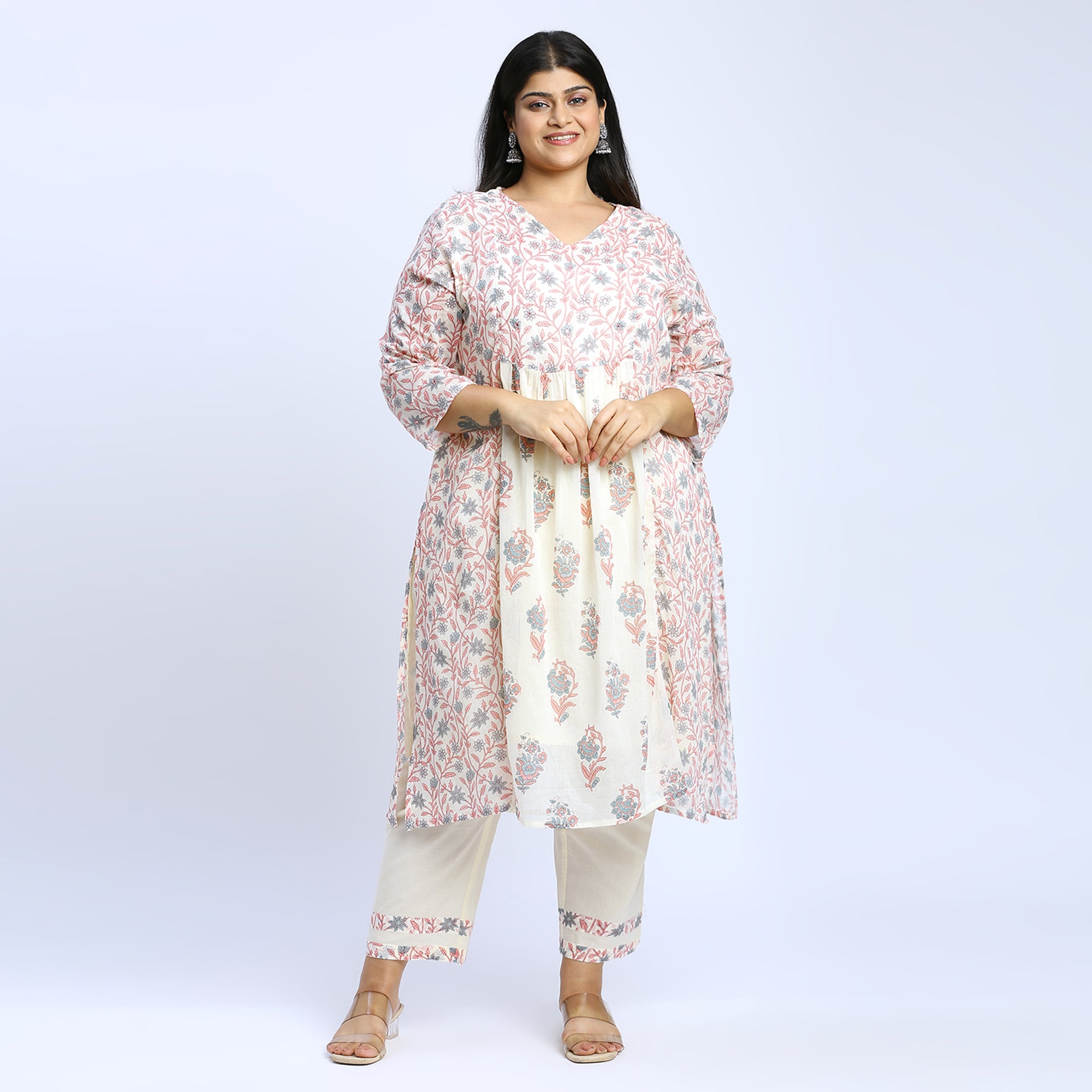 Plus Size Skd | 2XL - 8XL | 100% Cotton | Off White