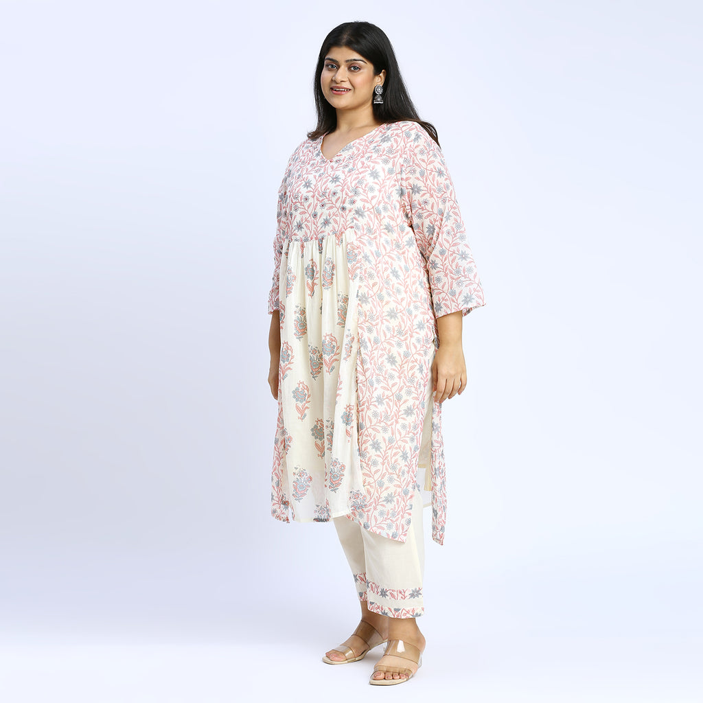 Plus Size Skd | 2XL - 8XL | 100% Cotton | Off White