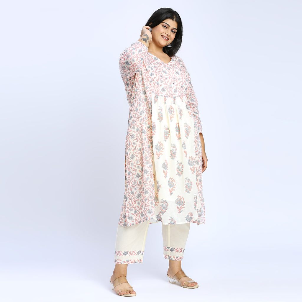 Plus Size Skd | 2XL - 8XL | 100% Cotton | Off White